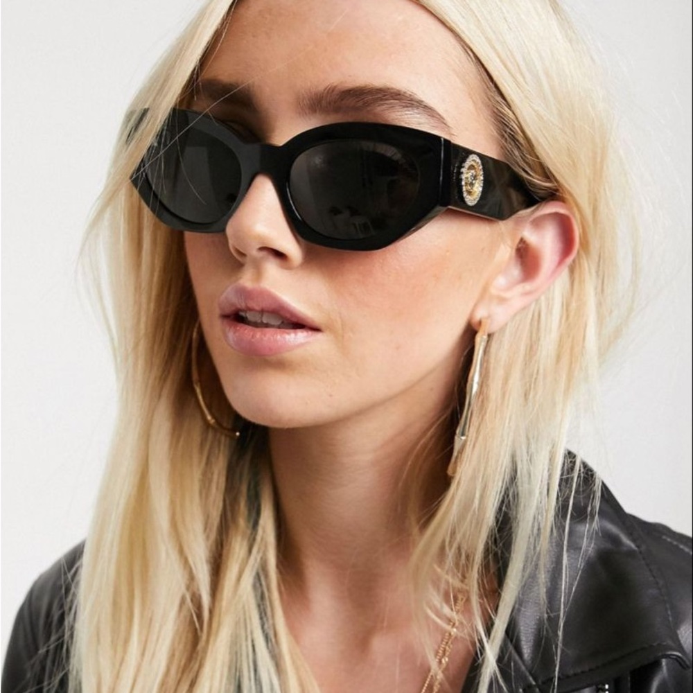 Versace Medusa Crystal Sunglasses (Like NEW)